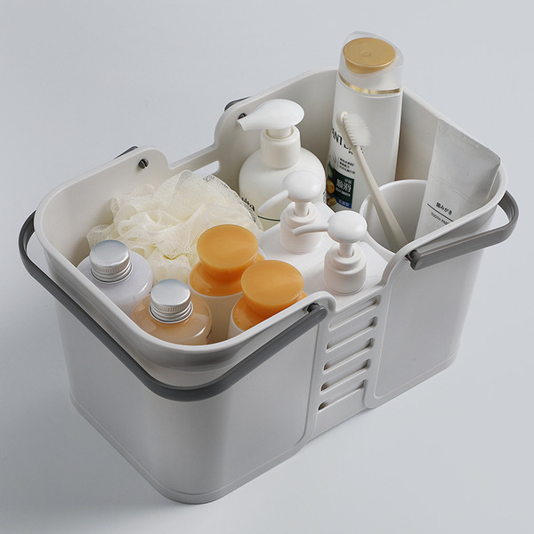 Plastic capacious storage basket for home use