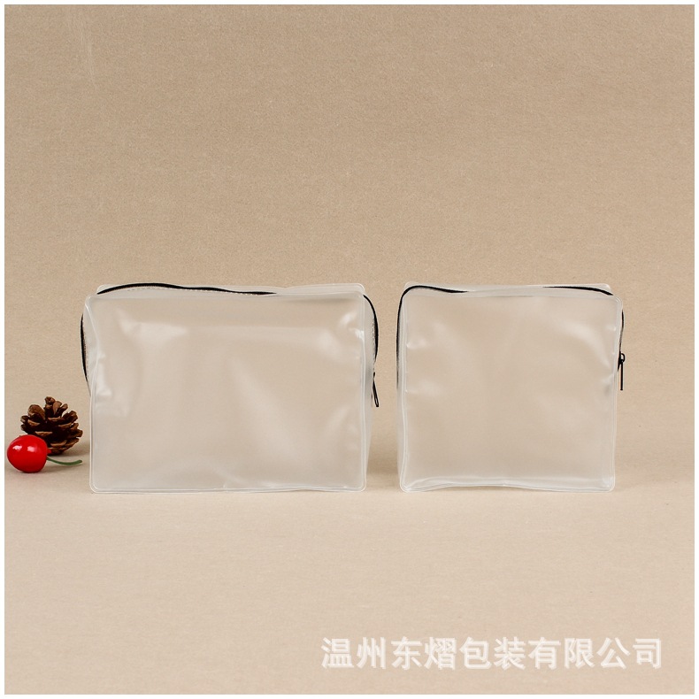 旅行洗漱包便携式手提 PVC透明磨砂拉链防水塑料化妆品袋收纳袋