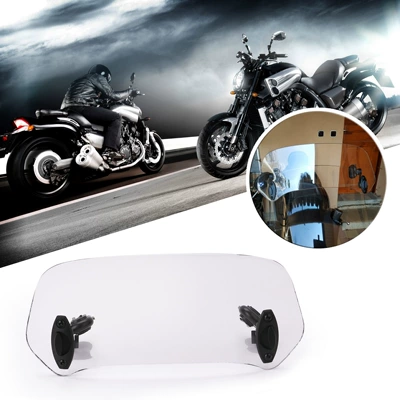 Motorcycle Accessories Front Windshield Adjustable Height Windscreen Adjustable Pc Rain Shield Universal Deflector (Motorcycle front windshield)