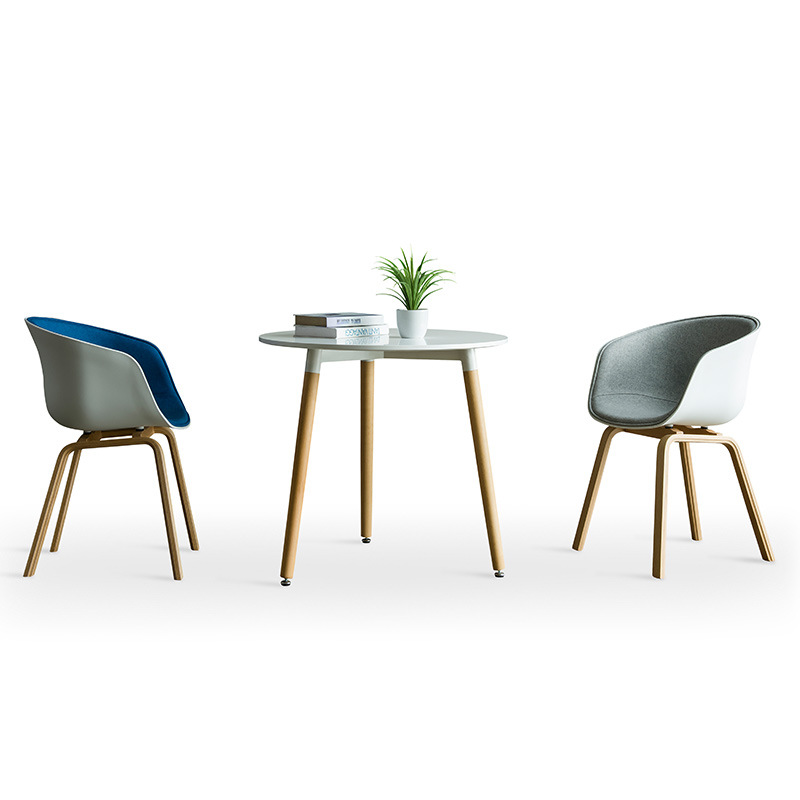 Al por mayor nórdico simple haya pierna Mesa Redonda Hotel comercial mesa de plástico moda casual leche té tienda mesa de comedor