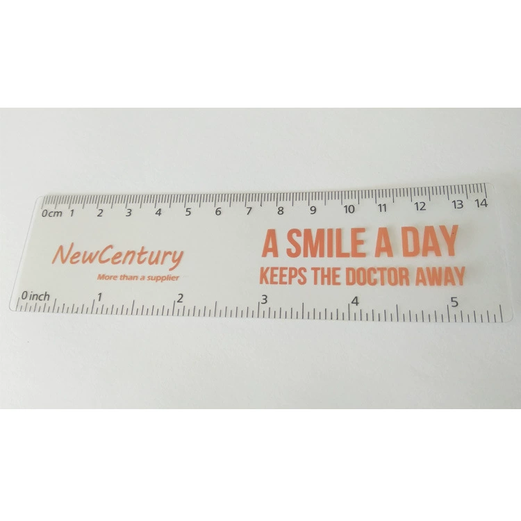 Аксессуары продукта короткий ПВХ прозрачный рекламный подарок Маленькая линейка