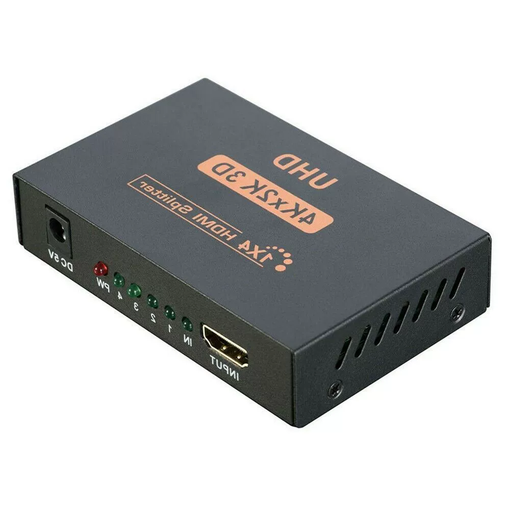 HD 4K 2K 2K железная оболочка HDMI распределение 1 к 4, одна точка, четыре видео, 4-экран, 4-экран, устройство распределения 1x4
