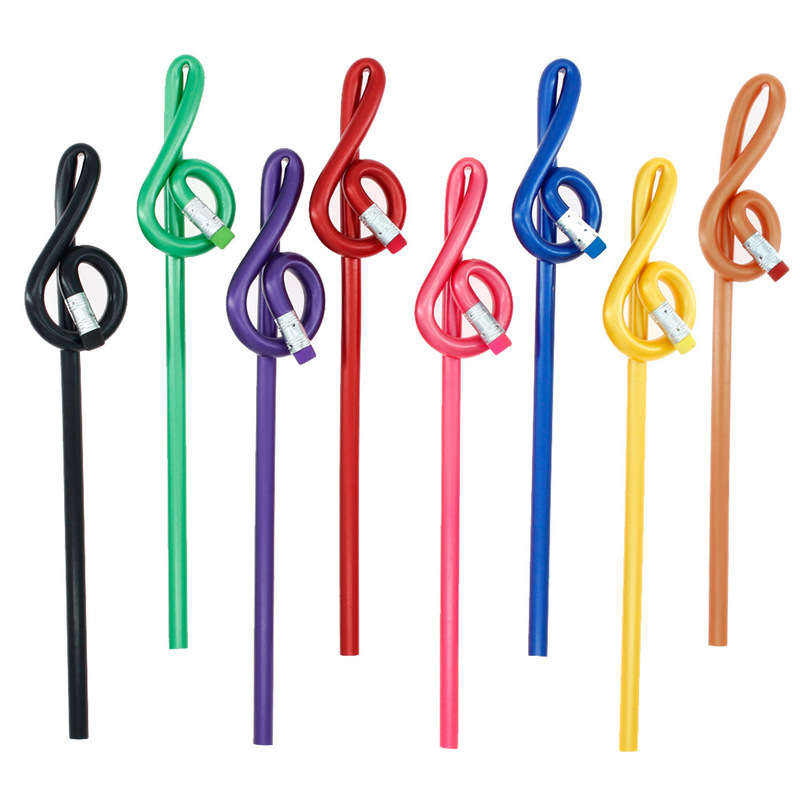 Factory Wholesale Music Creative Gift Pencil Music Gift EU Plastic Imitation Wood High Note Pencil