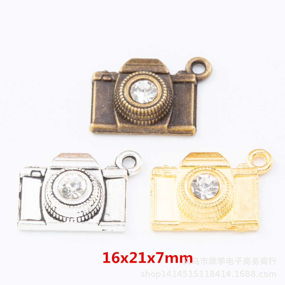 DIY复古锌合金挂件 点钻 照相机饰配 饰品配件批发厂家直销7725