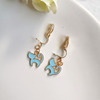 Cute cartoon earrings, fresh children's short ear clips, Korean style, simple and elegant design, no pierced ears, wholesale