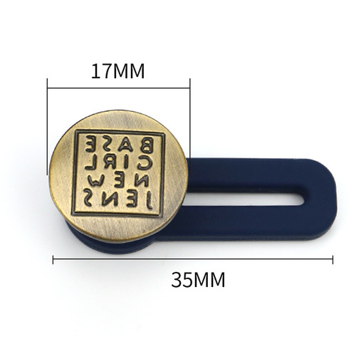 Adjustable and removable retractable round jeans buttons for men and women to expand waist and change to larger nail-free button accessories