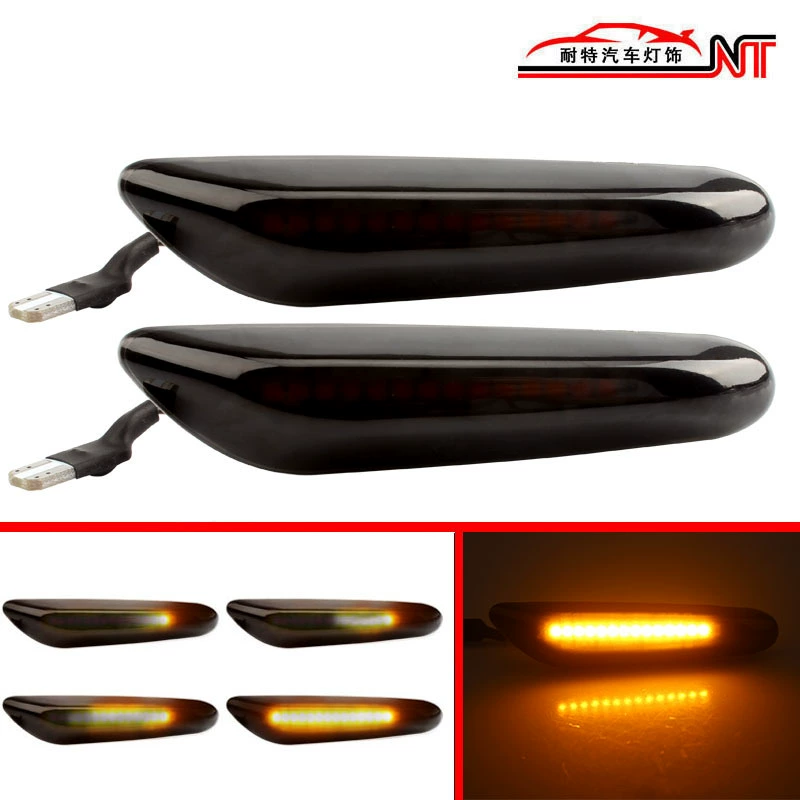 Подходит для BMW E46 E90 E60 E88 X1 X3 плавный светодиодный поворотник боковой свет крыла