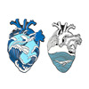 Trend design marine heart, brooch, accessory