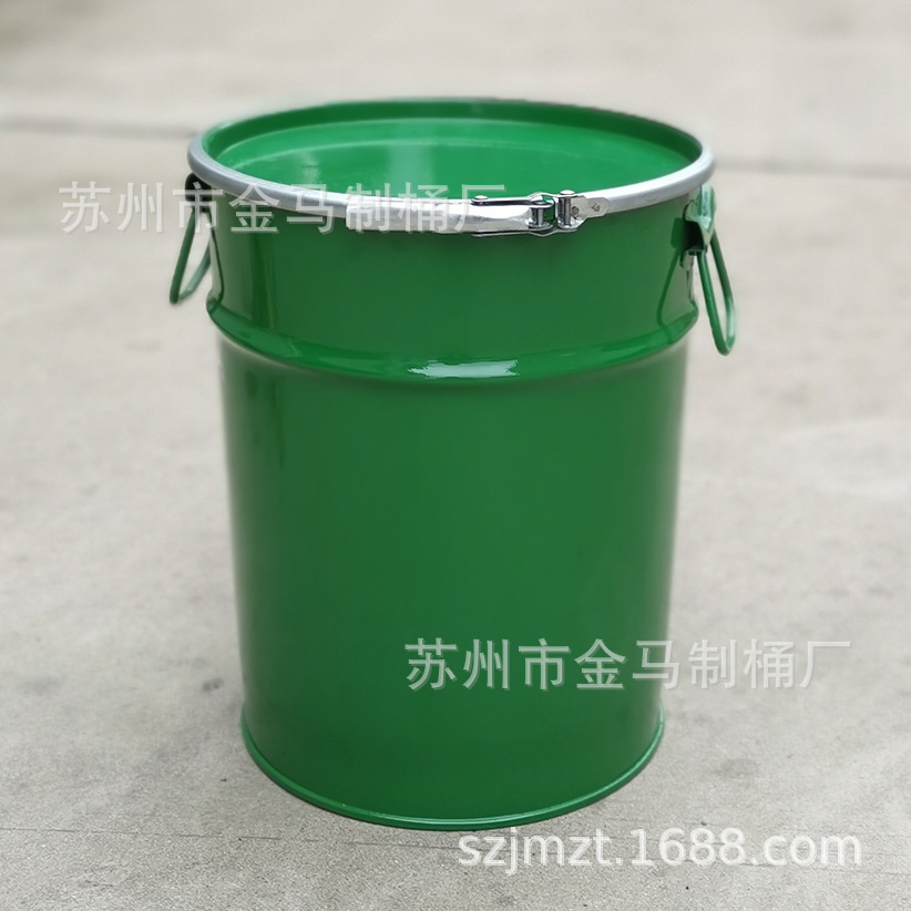 25公斤kg开口铁箍包装铁桶 25L升内涂烤漆钢桶开口铁箍包装铁桶