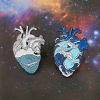 Trend design marine heart, brooch, accessory