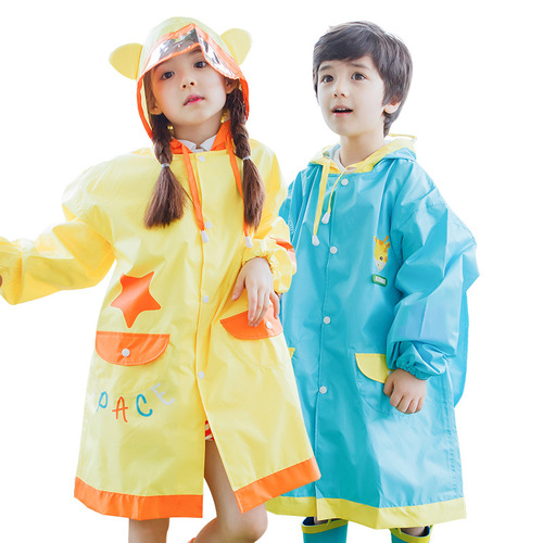 Korean KK tree children's raincoat girls boys raincoat breathable child baby poncho with school bag student poncho