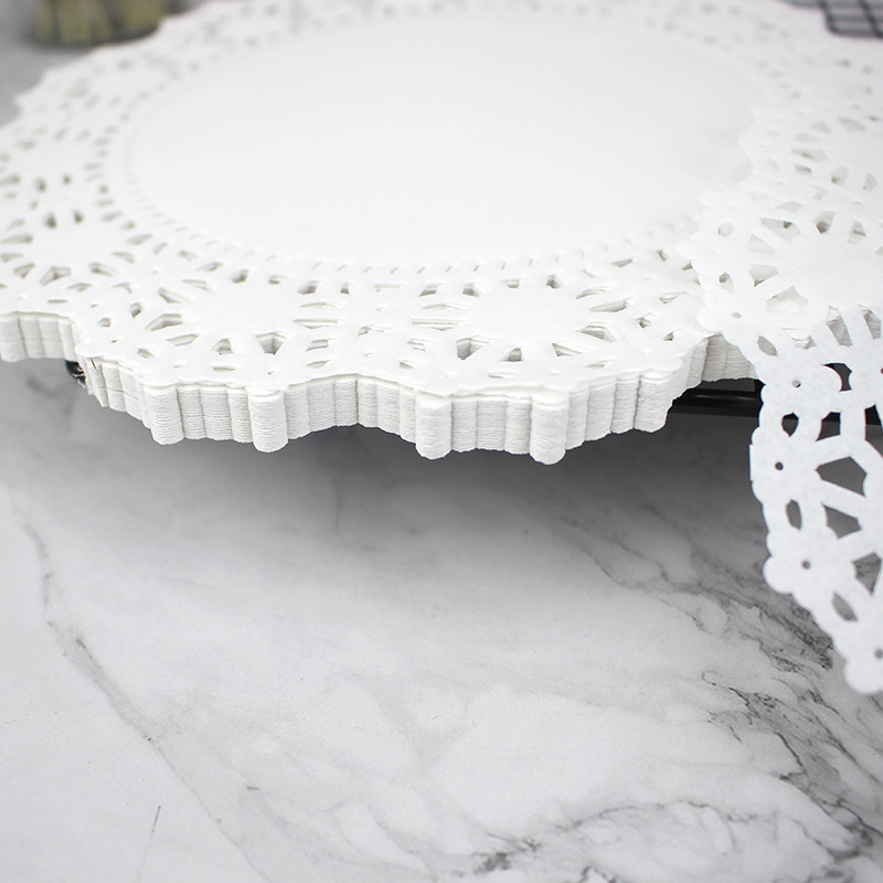 4,5 5,5 6,5 almohadilla de papel de Flor de 8,5 pulgadas almohadilla de vajilla redonda almohadilla de papel de pastel almohadilla de papel de encaje 100 hojas