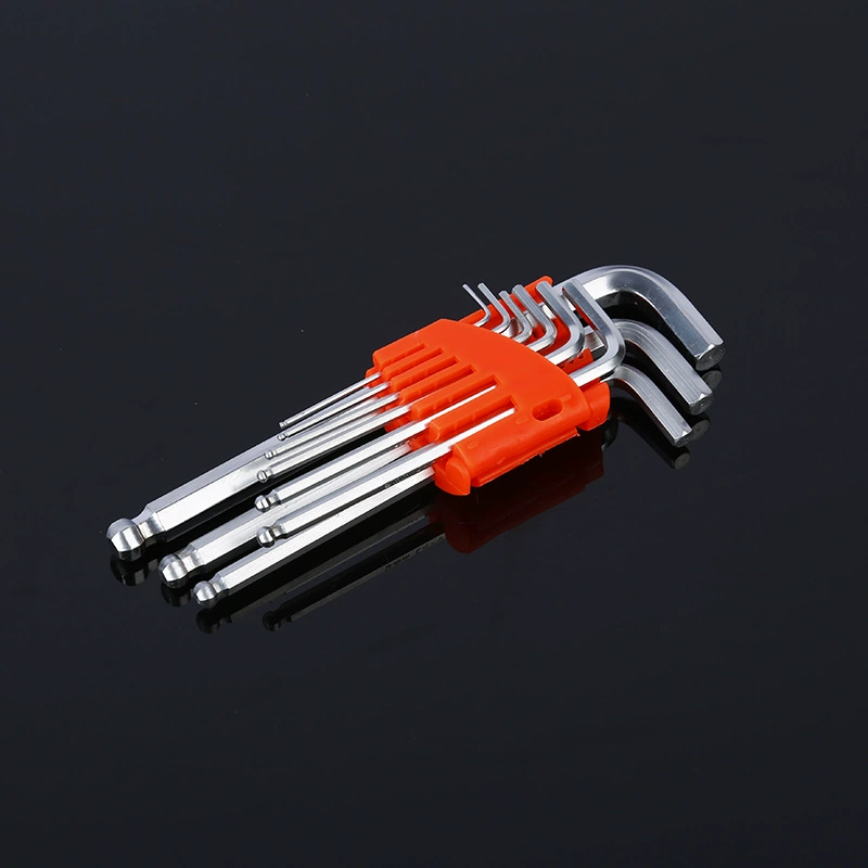 Шестигранный ключ, шарнирная головка, набор, оптом, средняя длина, 9 штук