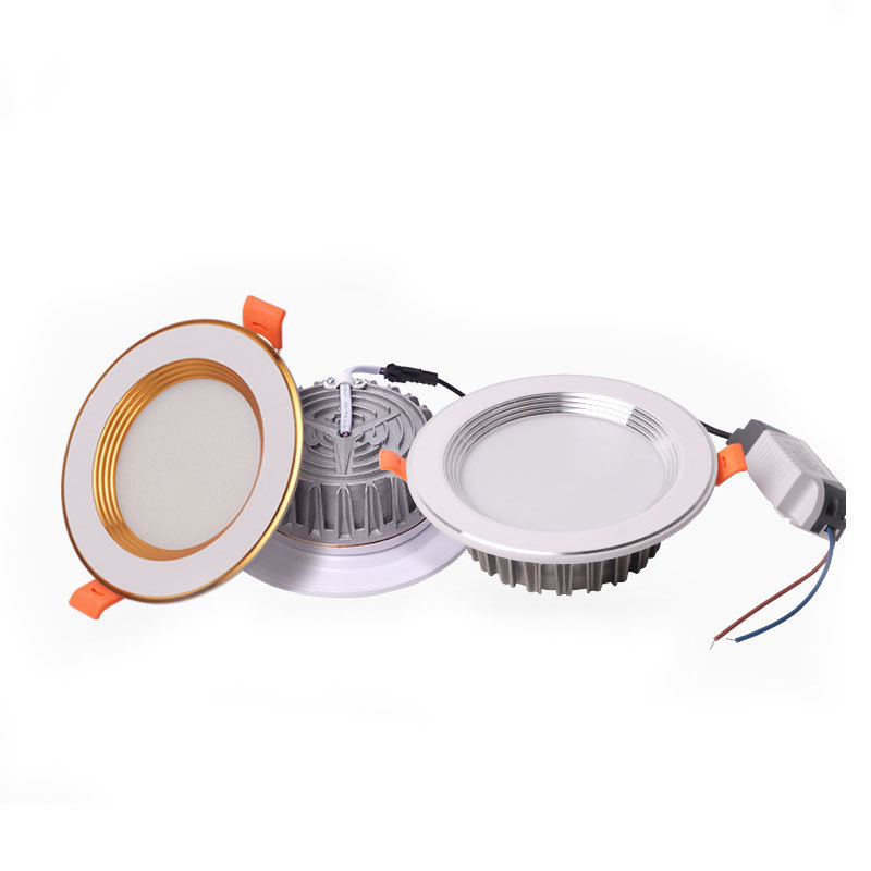 (2개) 2.5 인치 정전류 드라이브 LED 다운 라이트 3W5W 3 색 디밍 3 인치 4 인치 천장 램프 75MM 다운 라이트