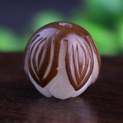 Manufacturer wholesale white jade Bodhi root original seed lotus beads DIY bracelets Buddha beads necklace accessories pendant beads loose beads