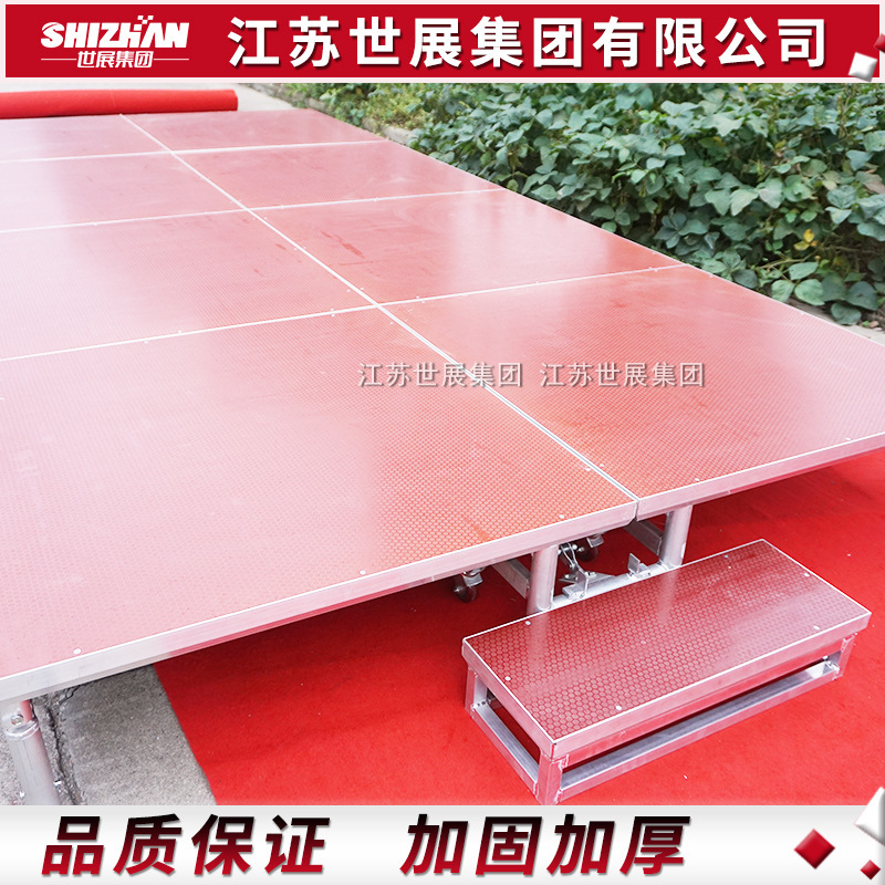 All aluminum alloy folding stage hotel with wheels folding stage performance wedding runway aluminum alloy fast stage factory