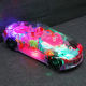 Douyin the same electric universal transparent gear concept car colorful light music Children's electric toy car cross-border