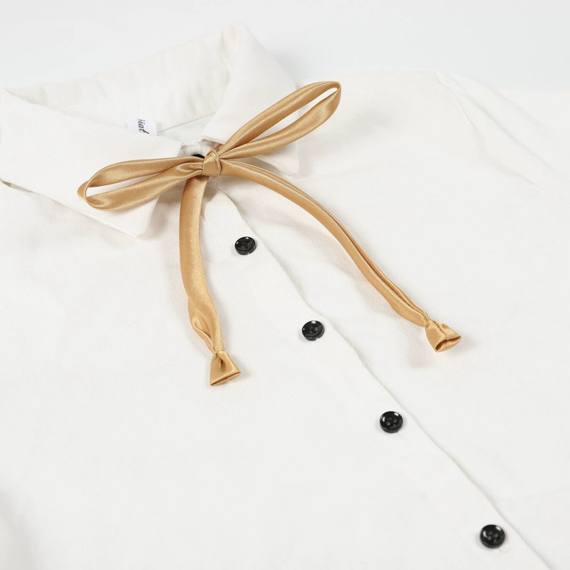 Japanese uniform, round shirt, multicoloured megaphone