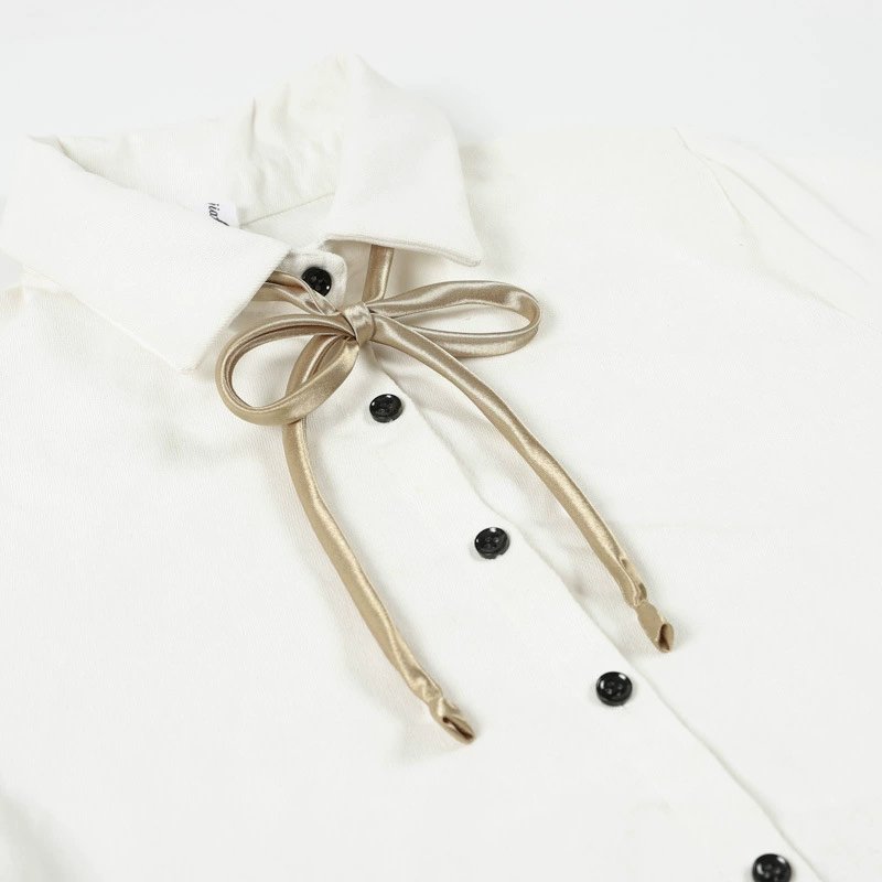 Japanese uniform, round shirt, multicoloured megaphone