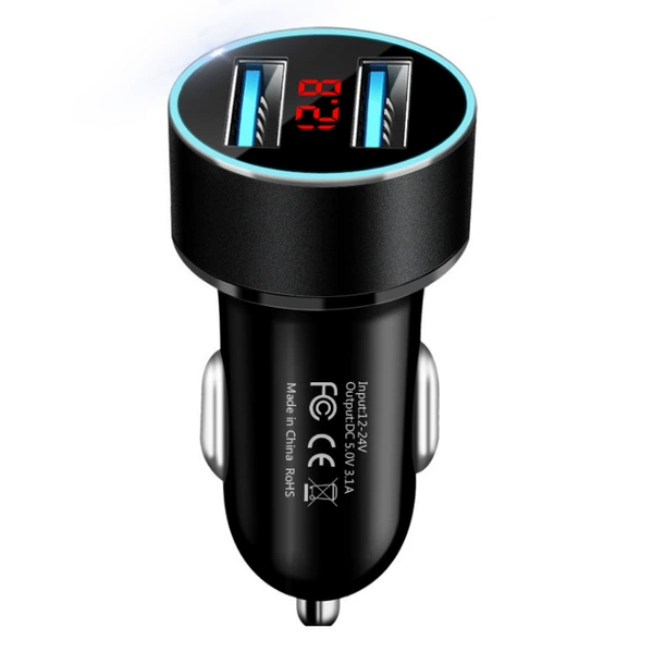 3.1A Number showed car charging black