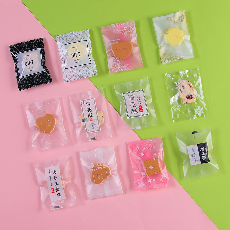 Xuantai copo de nieve crujiente bolsa de embalaje para hornear auto-sellado de la máquina de galletas de carne bolsa de sellado de leche Jujube bolsa esmerilada transparente 100