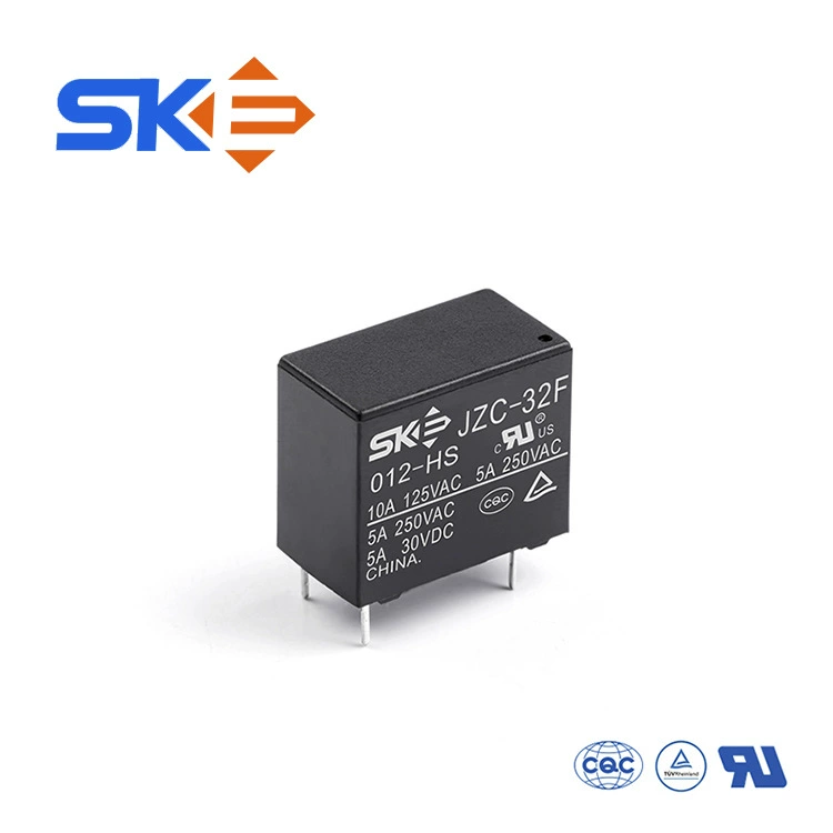 Обработка и изготовленное на заказ противоугонное реле 32F, 12 В, небольшой четырехногий комплект электромагнитного реле 5А, нормально открытое
