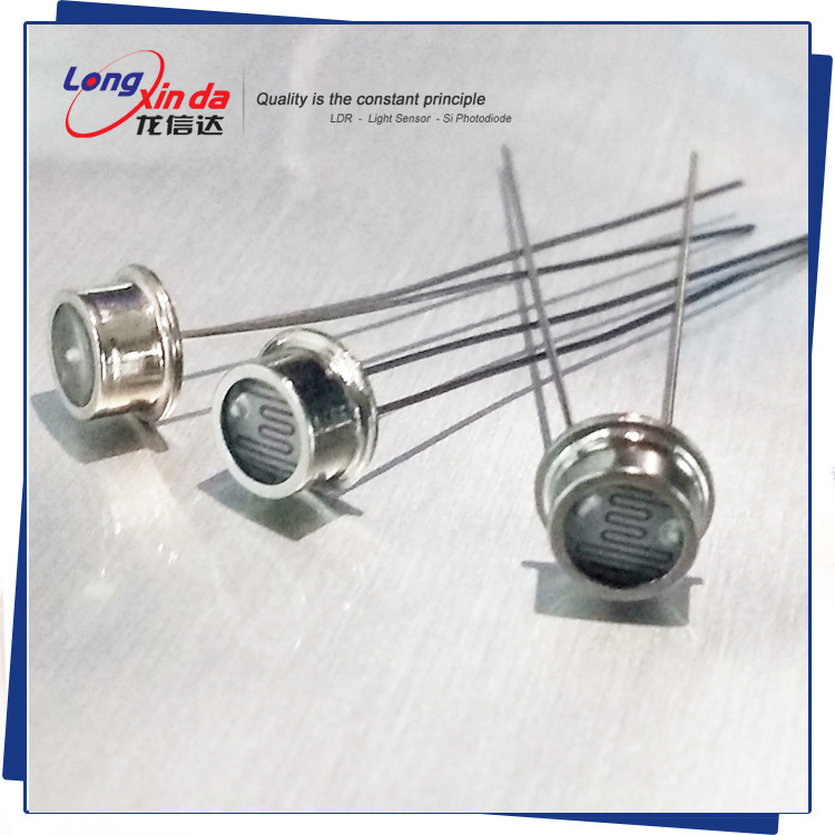 金属壳玻璃封装光敏电阻（直径6.5毫米）LXD6506 6516 6548
