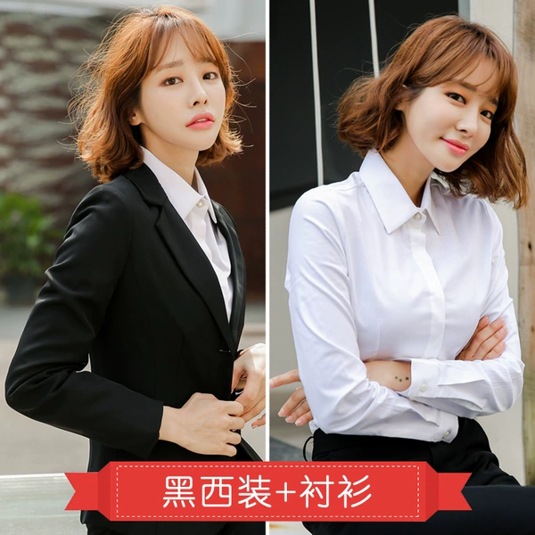 [98 yuan] Black suit (two buttons) + shirt