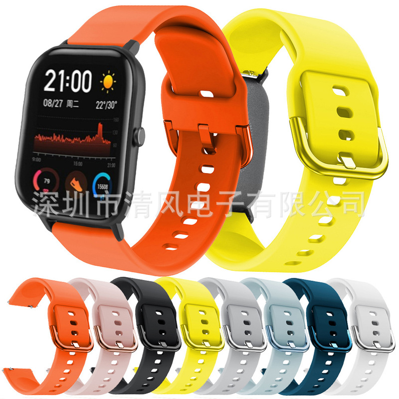 For Huami AMAZFIT GTS/Bip Samsung active official silicone strap sports wristband 20mm