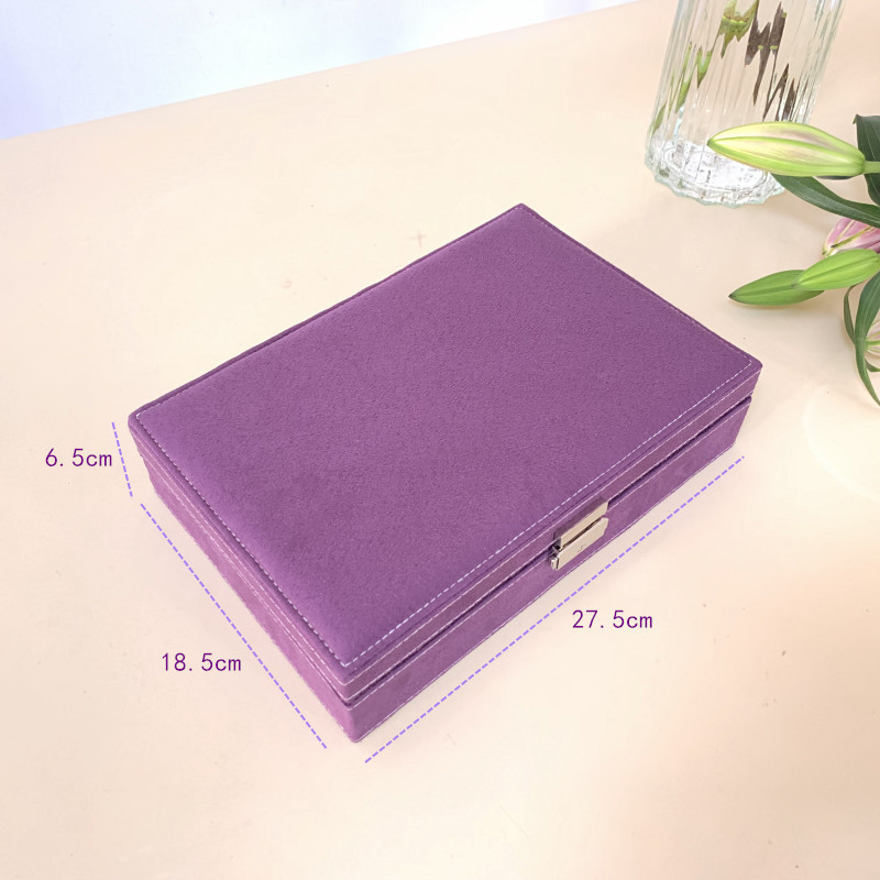 Caja de almacenamiento de joyas caja de joyería portátil caja de joyería de franela caja de joyería al por mayor en stock caja de joyería multifuncional