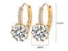 Fashionable earrings, zirconium, crystal, jewelry, 2019, 10 colors, Birthday gift, wholesale