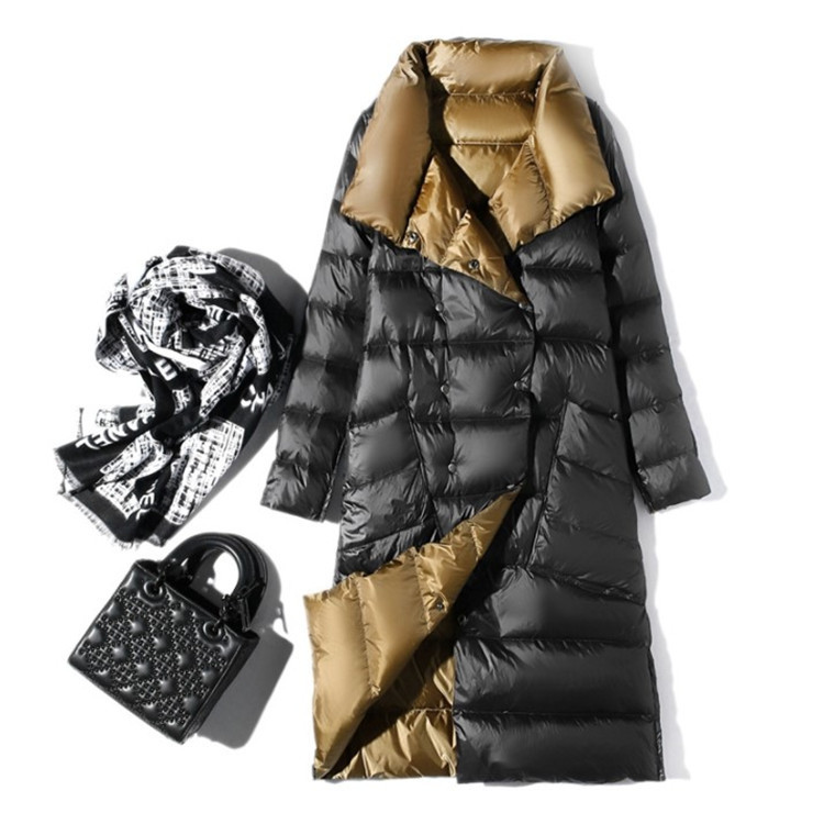 Cross-Border Lightweight down Jacket for Women, White Duck Down, 2026 Autumn and Winter New Style, Mid-Length, Over-The-Knee Style, Amazon, Slim Fit Cross-Border Lightweight down Jacket for Women, White Duck Down, 2026 Autumn and Winter New Style, Mid-Length, Over-The-Knee Style, Amazon, Slim Fit