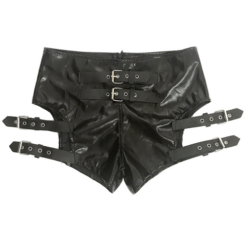 864# New Patent Leather Stretch Shorts Bar ds Performance Costumes Sexy Nightclub Lead Dancer Costumes Performance Costumes Stage Costumes