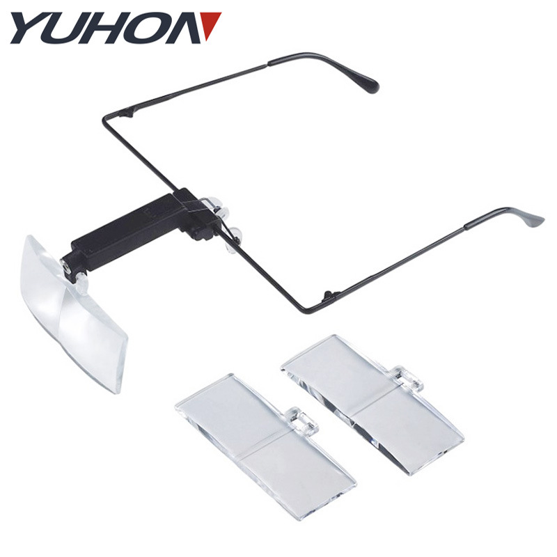 3.5倍眼镜头戴式LED灯钟表维修车间检测看报看小字阅读鉴定放大镜