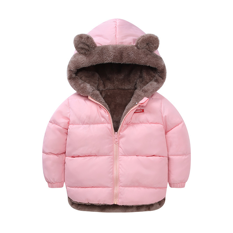 2024 Otoño e Invierno nueva ropa para niños y niñas ropa acolchada de algodón para niños engrosada Chaqueta corta acolchada de algodón para bebés con capucha