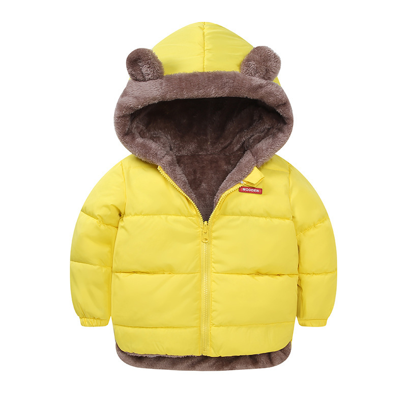 2024 Otoño e Invierno nueva ropa para niños y niñas ropa acolchada de algodón para niños engrosada Chaqueta corta acolchada de algodón para bebés con capucha
