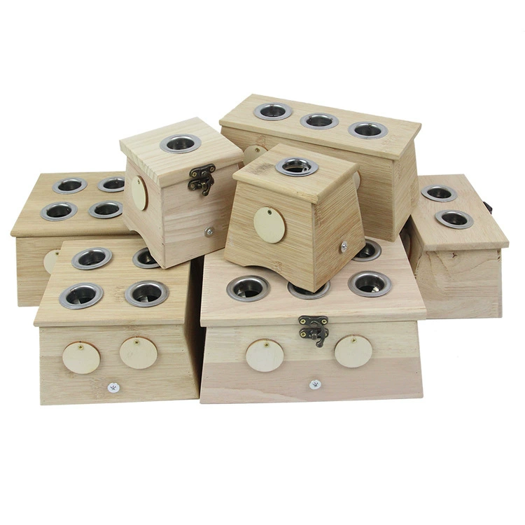 Wooden moxibustion box household bamboo portable moxibustion device special thickened universal moxibustion tool wholesale