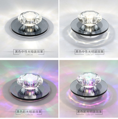 Modern minimalist crystal Corridor light Aisle lights Porch lights led Down lamp originality smallpox colour Spotlight Foyer