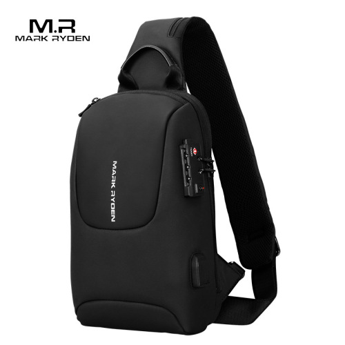 Marco Leden TSA anti-theft shoulder bag USB charging men's chest bag cross-border Oxford cloth business commuter crossbody bag