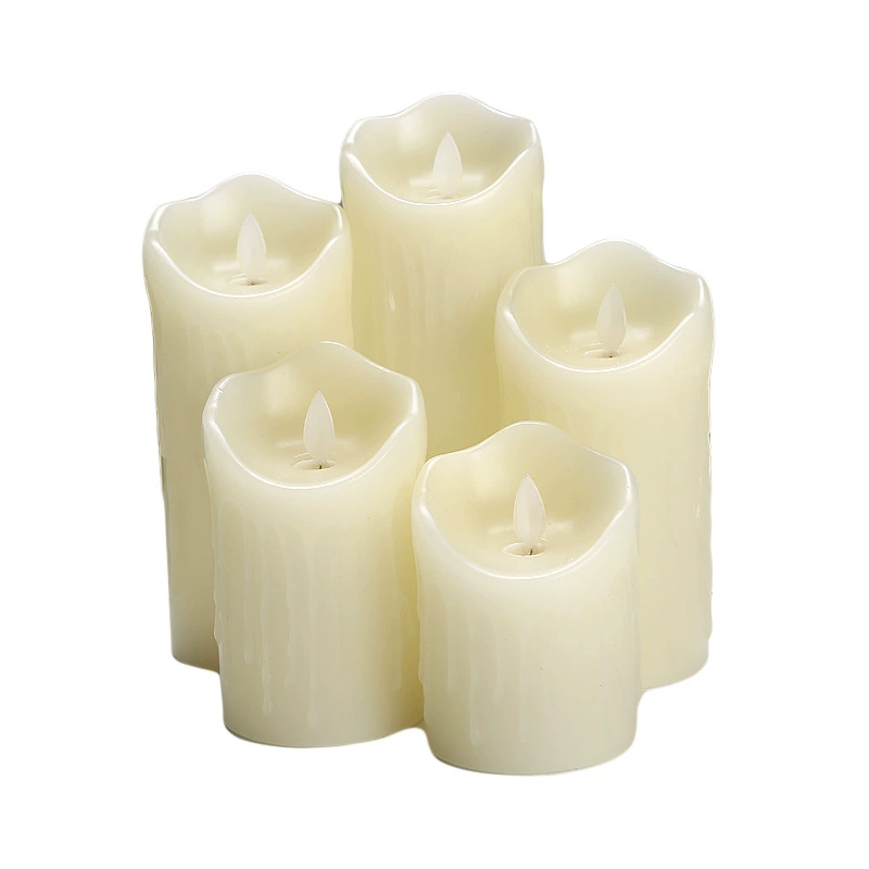 LED Candle Flameless (Battery) Remote-Controlled, Multi-Color Romantic Set, 10/12.5/15/20 cm