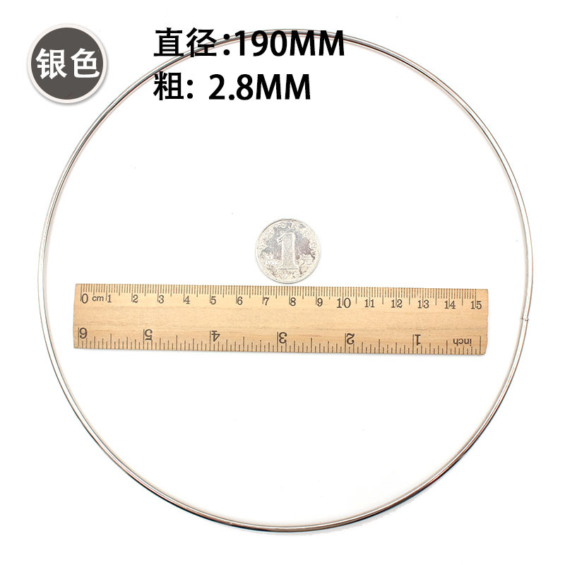 Accesorios de ropa hechos a mano DIY Dream Catcher material galvanoplastia plata oro hierro anillo círculo en stock