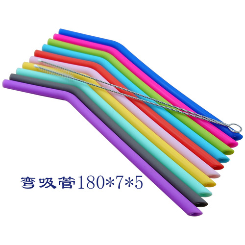Manufacturer wholesale food grade recycled silicone straws straw household products