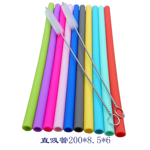 Manufacturer wholesale food grade recycled silicone straws straw household products