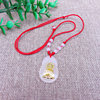 Ethnic crystal white jade, necklace, accessory suitable for men and women, Tieguanyin tea, pendant, red rope bracelet, ethnic style