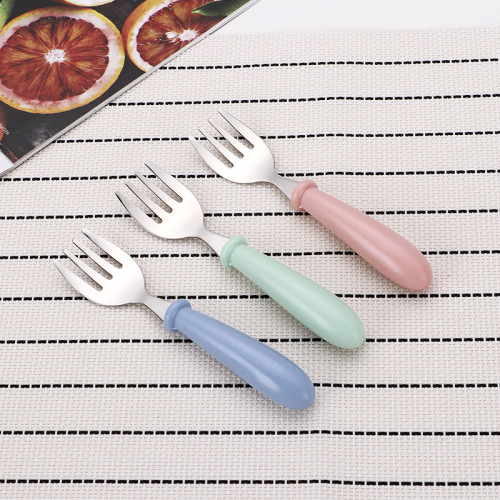 Cartoon 304 stainless steel children's tableware fork and spoon set creative star food training cute gift gift