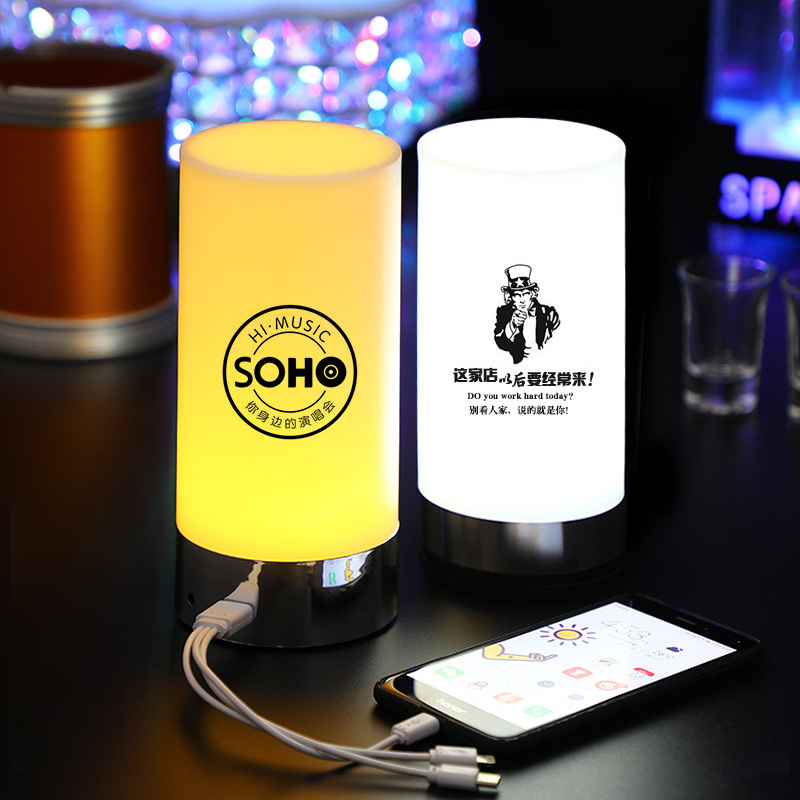 Bar lámpara de mesa LED recargable lámpara de barra resistente a la caída claro bar KTV restaurante lámpara de mesa decorativa vela creativa lámpara de mesa bar