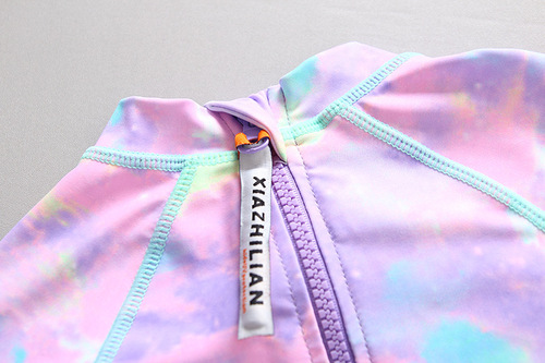 Korean INS style children's swimsuit, girl baby rainbow pony one-piece sun protection swimsuit surfing suit trendy