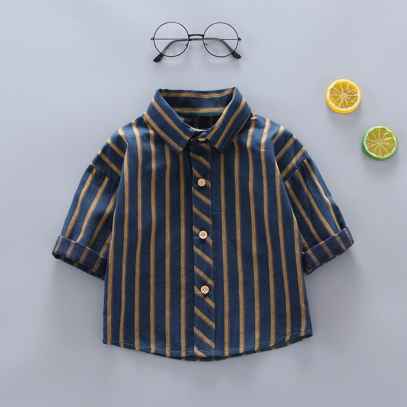 Camisa a cuadros de manga larga para niños de primavera y otoño ropa de otoño camisa para niños bebé para niños abrigo de bebé de 1 año y 3 años