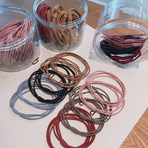New basic style 20 rubber bands for women's hair ties, Korean internet celebrity ins headband, simple Korean style cute headwear