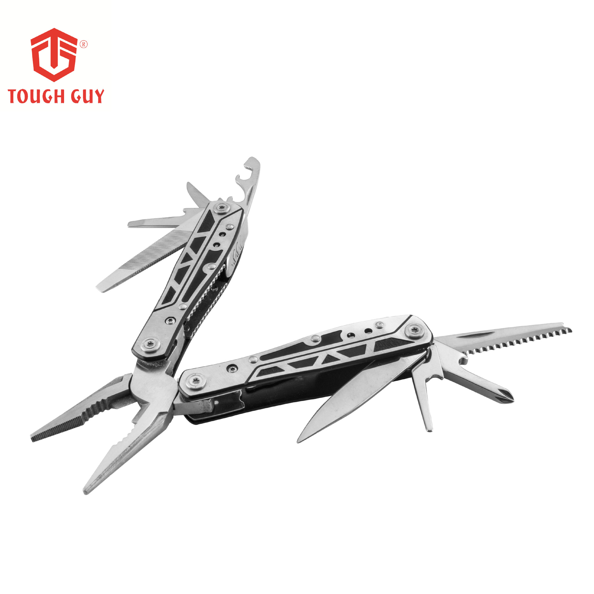 供应机械折叠钳全钢工具家用组合钳便捷式钳五金工具刀